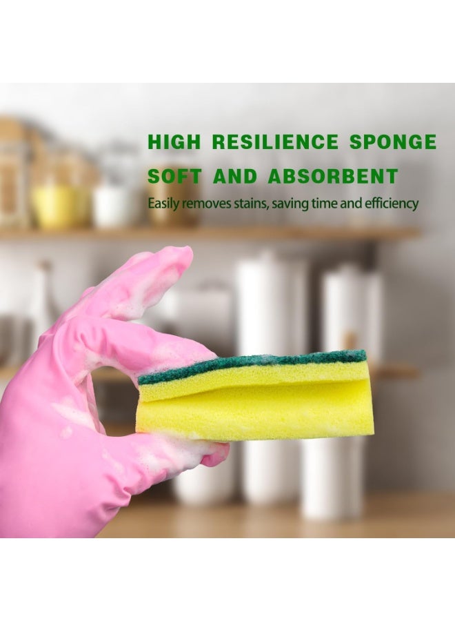 Halamodo 5-Pack Cleaning Sponge, Kitchen Sponges, Heavy Duty Dish Sponges for Cleaning Kitchen, Dishes, Bathroom - Image 2